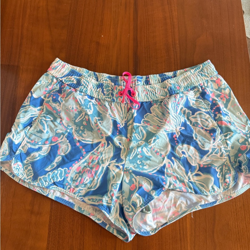 Lilly Pulitzer Blue and Pink Luxletic Shorts